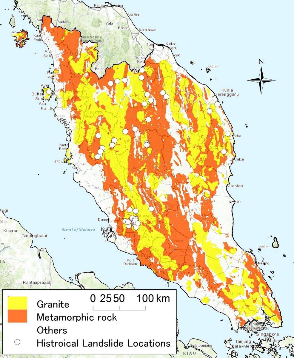 geologisk karta över malaysia