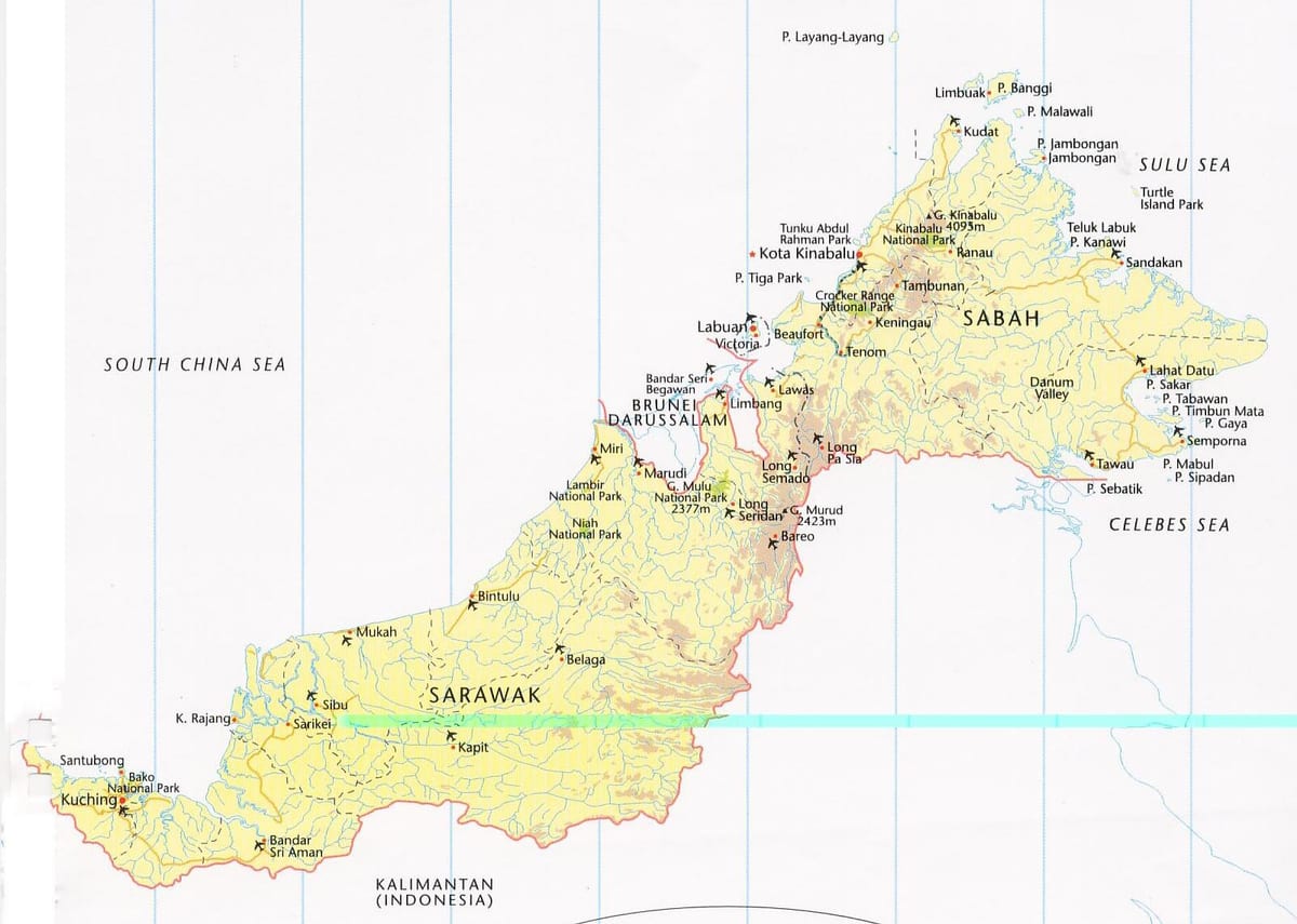 karta över labuan malaysia