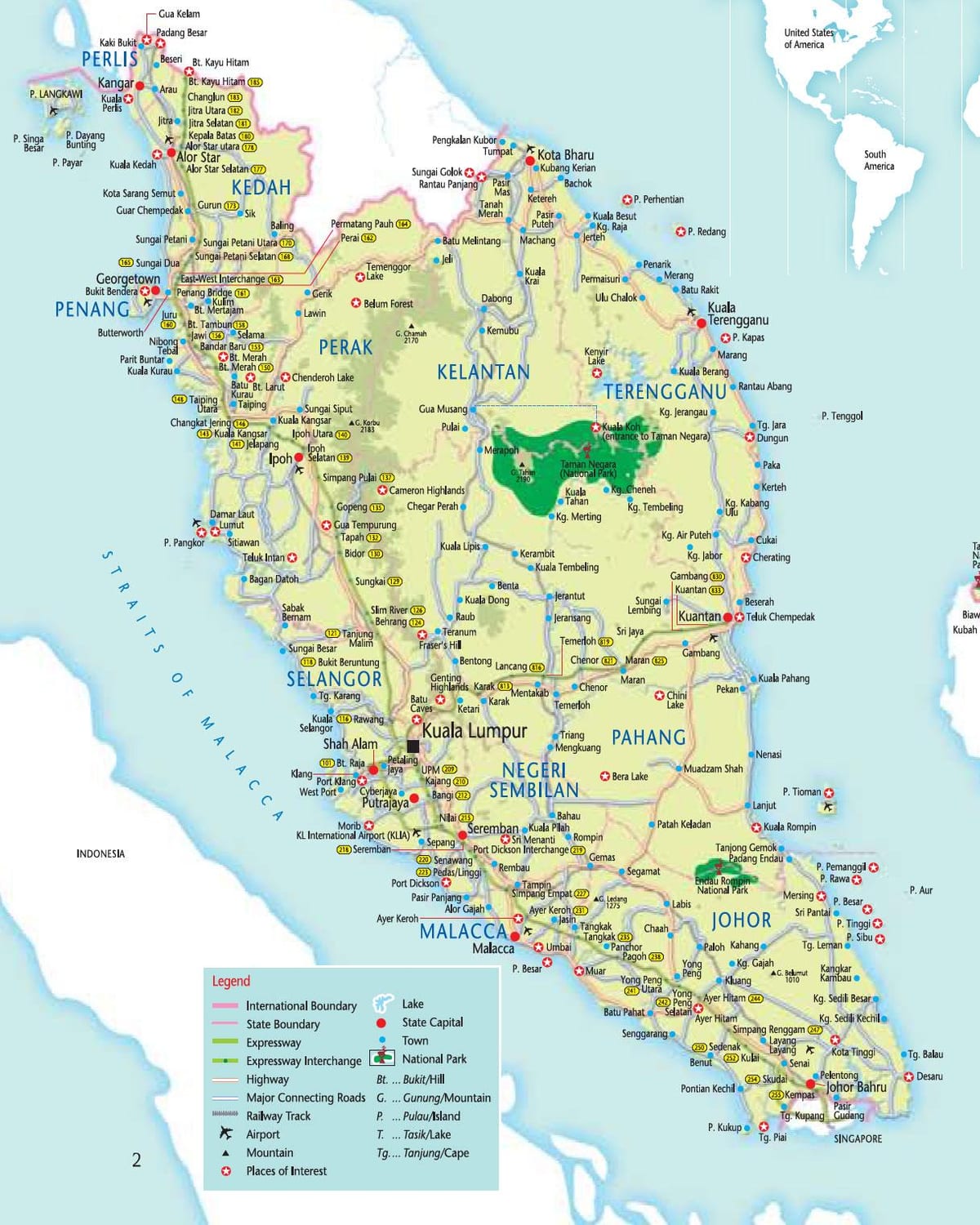 malaysia stränder karta