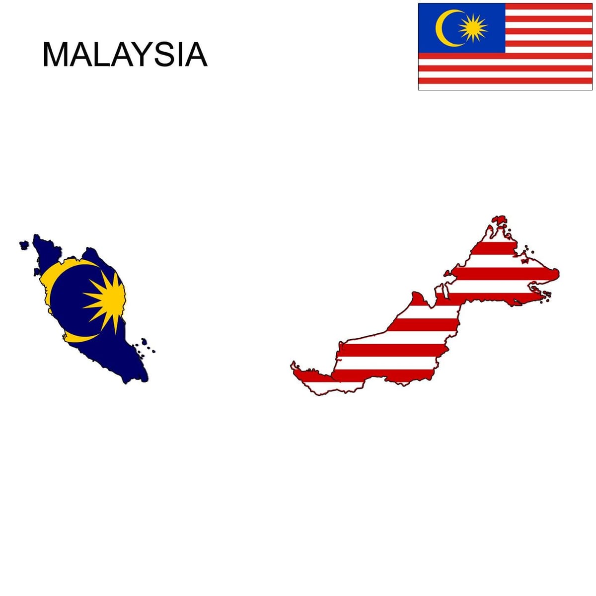karta över malaysia flagga