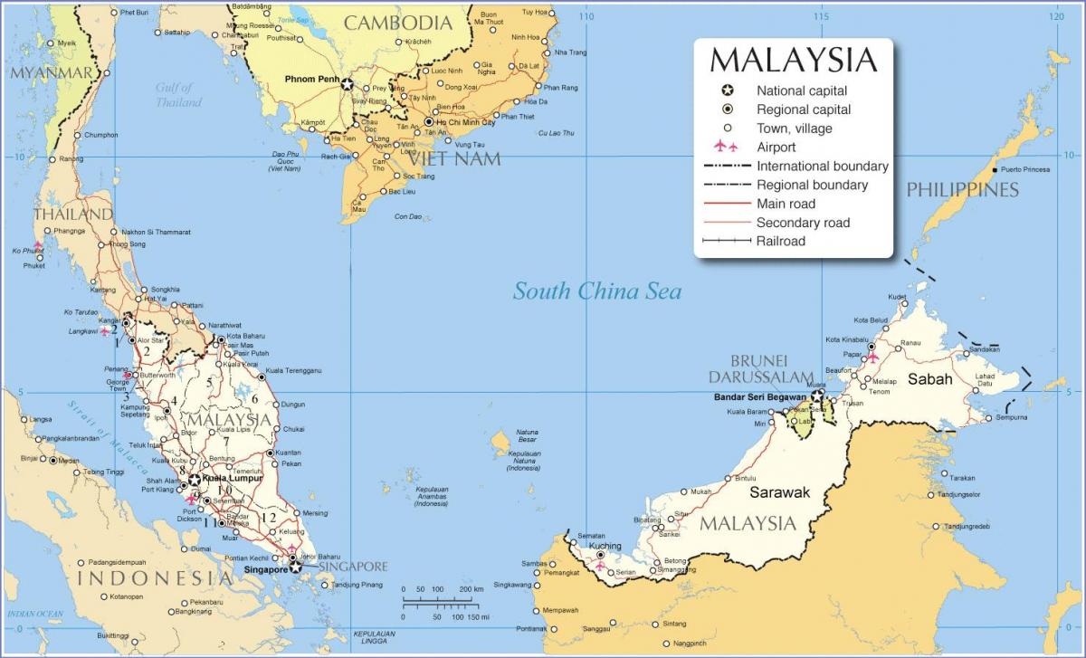 flygplatser i malaysia karta