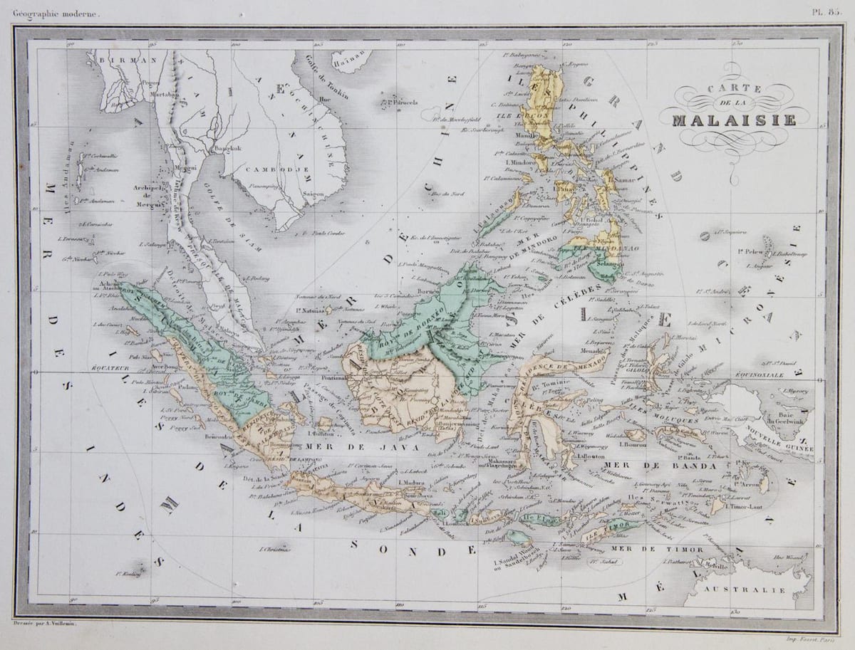 karta över malaysia gamla