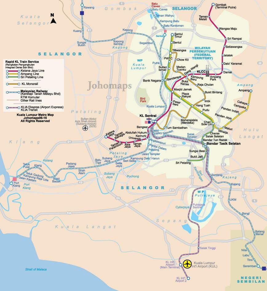 malaysia tunnelbana karta