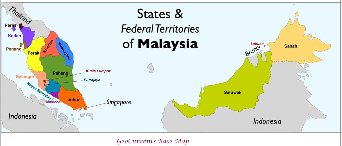 karta över provinsen malaysia