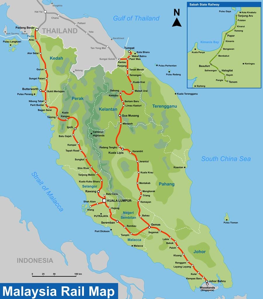 malaysia tåg karta 2016