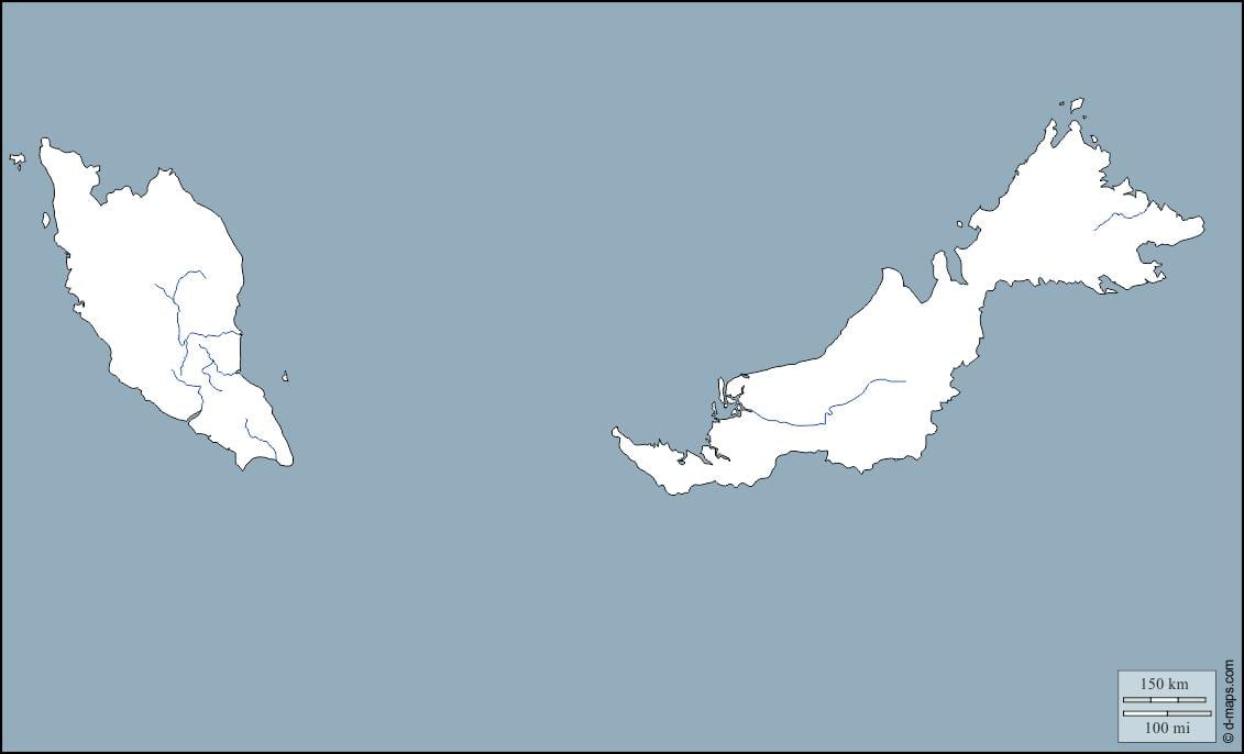 tom karta över malaysia