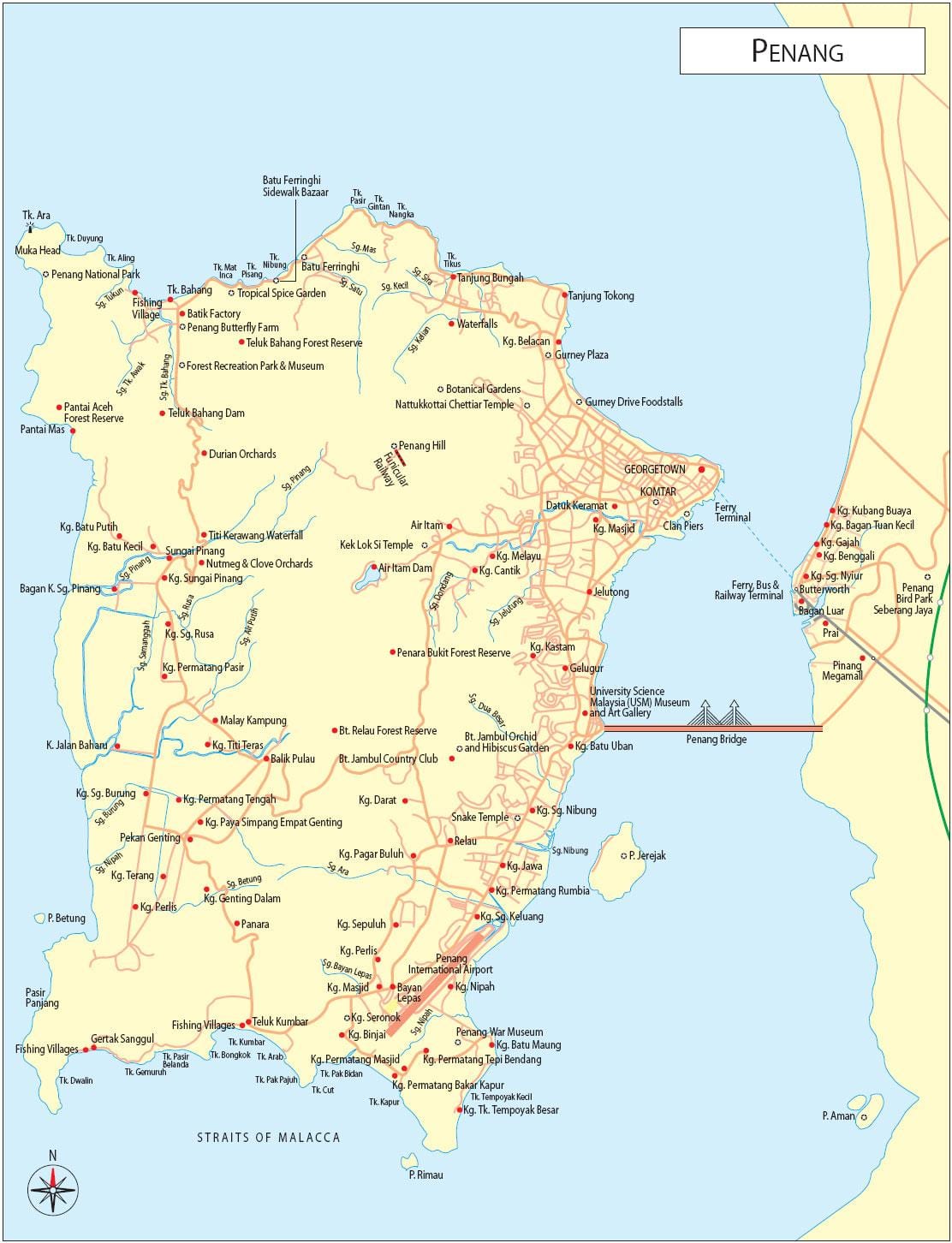 karta pulau pinang malaysia
