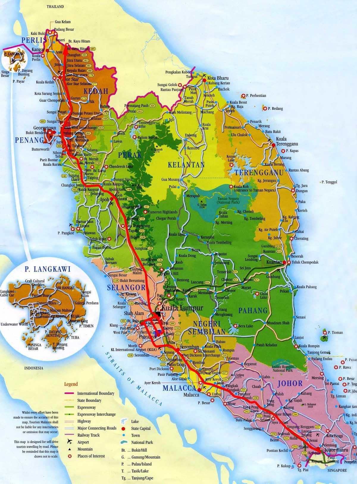 karta över södra malaysia