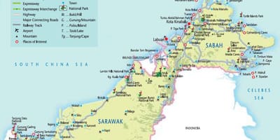 Färdplanen av peninsular malaysia