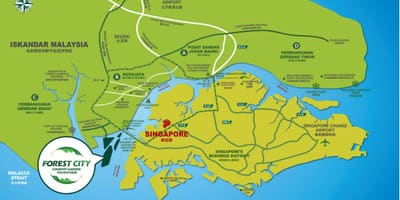Karta av forest city malaysia