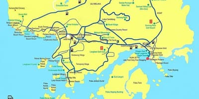 Karta över malaysia och langkawi