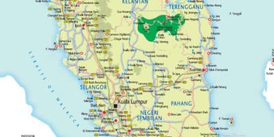 Malaysia stränder karta