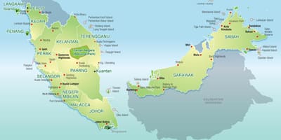 Karta över malaysia berg