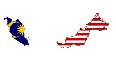 Karta över malaysia flagga