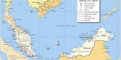 Flygplatser i malaysia karta