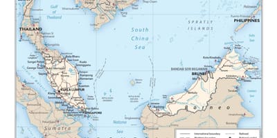 Malaysiska hamnar karta