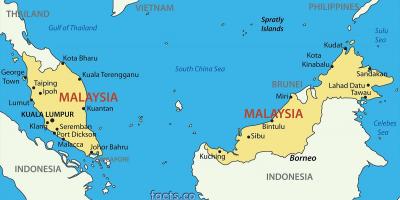 En karta över malaysia