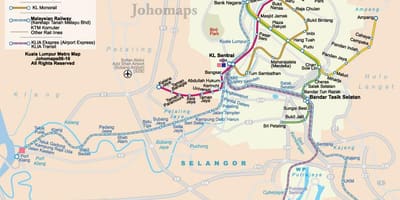 Malaysia tunnelbana karta