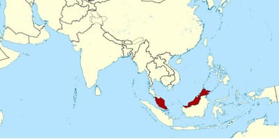 Karta som visar malaysia