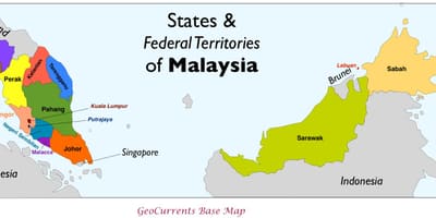 Karta över provinsen malaysia