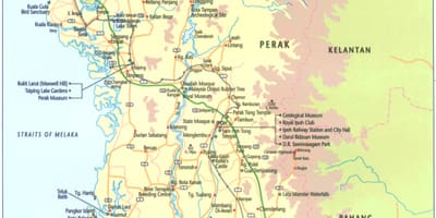 Karta över perak staten malaysia