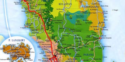 Karta över södra malaysia