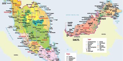 Malaysia turistattraktioner karta