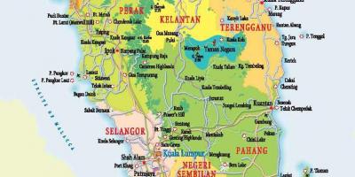 Karta över west malaysia